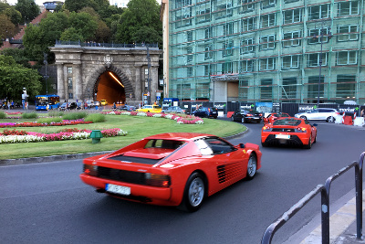 Rally of Ferraris in Budapest